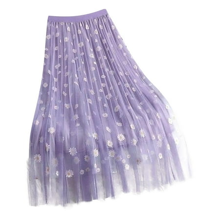 

DNDKILG Baby Toddler Girl Summer Sundress Tulle Tutu Dress Ruffle Skirt Purple 2Y-18Y M