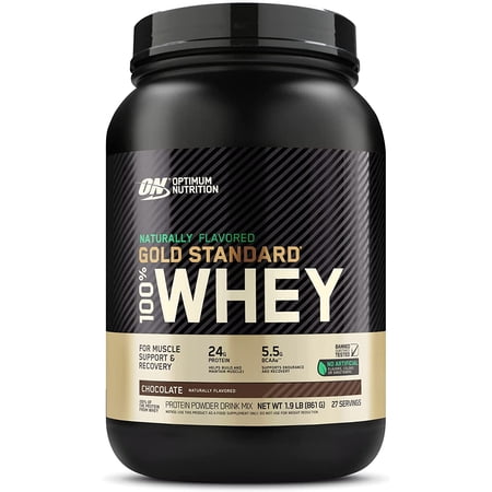 Optimum Nutrition Gold Standard 100% Whey Protein Powder Naturally Flavored Chocolate 1.9 lb 27 Servings