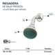 thumbnail image 3 of Regadera Redonda Ecológica Cromada Brazo Chapetón 4, 8lt ABS, 3 of 4
