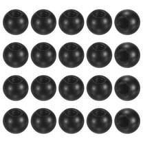 20-Pack Threaded Ball Nut Knobs, M4x9mm Carbon Steel Female Thread Ball Nut Cap for Lighting Fixtures/Machinery/DIY, [Black]