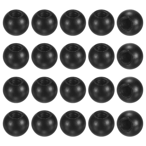 20-Pack Threaded Ball Nut Knobs, M4x9mm Carbon Steel Female Thread Ball Nut Cap for Lighting Fixtures/Machinery/DIY, [Black]