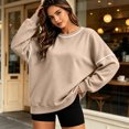 thumbnail image 4 of jehdhy Womens Patchwork Sweatshirts Fall Winter Crew Neck Long Sleeve Shirts Fashion Casual Loose Pullover Tops, 4 of 7