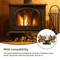 thumbnail image 3 of Wosthever Ventilador de chimenea, ventilador de para sala de estar, quemador de leña para salón, ventilador de estufa con cabezales dobles, Electrodomésticos oro, 3 of 6