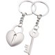 thumbnail image 1 of KAKOWELY 1 par de llaveros de metal con forma de corazón a juego para parejas, regalo para hombres y mujeres, 1 of 4