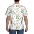 thumbnail image 3 of Vsdgher Frog and Mushrooms Print Men's Dry Fit Mesh Athletic Shirts Moisture Wicking Tennis T-Shirt Tops, 3 of 9