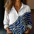 thumbnail image 2 of QASIEATN Tops for Women Graphic Tees Casual Button Down V Neck Long Sleeve Shirts Ladies Summer Tops, 2 of 7