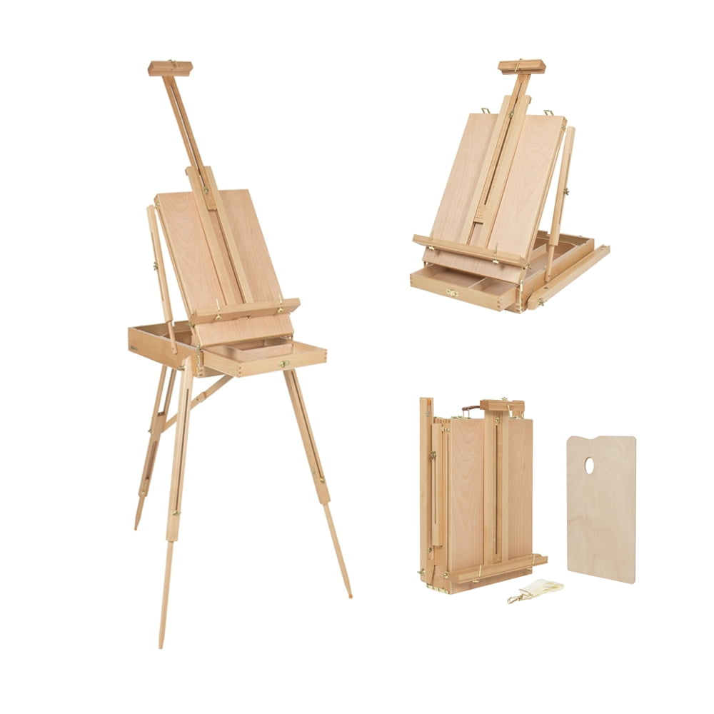 Portable Wooden French Easel PaintBox Tripod Stand w/ Display Artist Drawing Art 