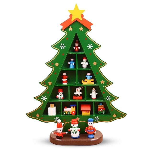 Toystoory de decoración de árbol de Navidad adorno de muñeca escritorio centro de decoración Metal artesanía granja decorativa Kits de decoración para fiestas Verde L Toystoory HA009214-04B