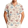 thumbnail image 3 of LIBRCLO Big and Tall Shirts for Men Summer Casual Button Down Shirts Short Sleeve Clothes, Hawaiian Beach Vacation, 3 of 6