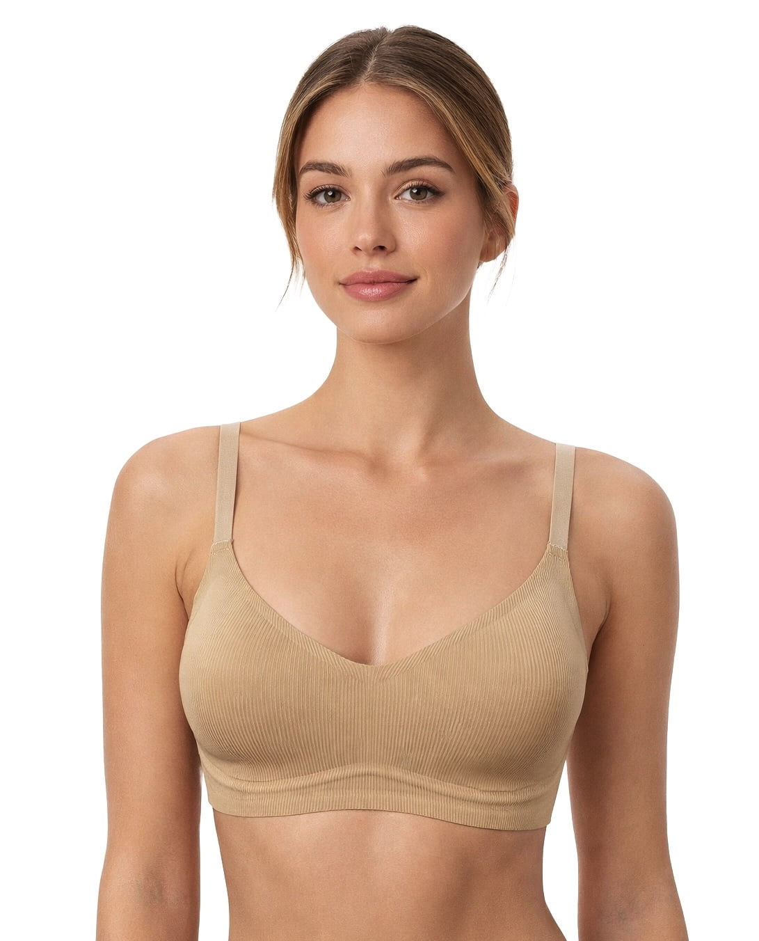 Women Bras 6 pack of No Side Effects Wire Free Bra B cup C cup  Size 38B (F6316)