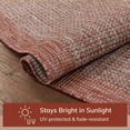 thumbnail image 4 of Well Woven Woden Coral Pink Indoor/Outdoor Solid Color Border Area Rug (7'10" x 9'10"), 4 of 10