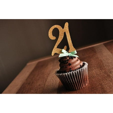 21st Birthday Cupcake Toppers 12ct Ships In 1 3 Business Days