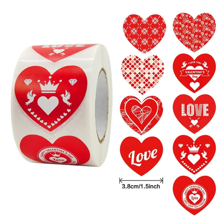Jdefeg Classroom Must Haves for Teachers 1.5 inch Love Valentine's Day Stickers Sealing Stickers 9 Kinds of Patterns Mall Gift Decoration Self
