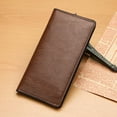 thumbnail image 1 of Men Long Wallet Pockets ID Card Clutch Bifold Purse Retro Simple Elegant Gi, 1 of 8
