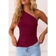 thumbnail image 5 of Blusa PRETTYGARDEN 2025 para Mujer Sin Mangas de Un Hombro Vino Tinto Talle S, 5 of 8