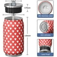 thumbnail image 3 of 12 Oz Red Coffee Travel Mug with Lid, Double Wall Vacuum Reusable Stainless Steel Water Bottle Leak Proof Insulated Hot Cold Coffee Cup Gift for Women Mens(1pcs), 3 of 5