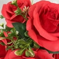 thumbnail image 3 of Ukeler Rose Flowers Red Artificial Silk Rose Flowers Bouquet for Home Decoration Party Festival Wedding Decor, 2 Bunches, 3 of 6