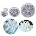 thumbnail image 3 of tredstone 6 Pieces Snowflake Biscuit Mold DIY Tool Fondant Pastry Plastic Mould Cake Sugar-craft Press Bakeware Holiday Craft Bakery, 3 of 7