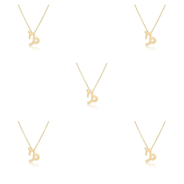 Minnieouse Collar del zodiaco Regalo de amigos Ajustable Cómodo Ins Personalidad Superficie lisa Accesorio de moda Capricornio dorado oro capricornio 5piezas Minnieouse CBP198494