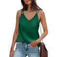 thumbnail image 2 of Maean Satin Camisole for Women Loose Spaghetti Strap V Neck Dressy Tank Tops Sleeveless Summer Tee Shirt, 2 of 5