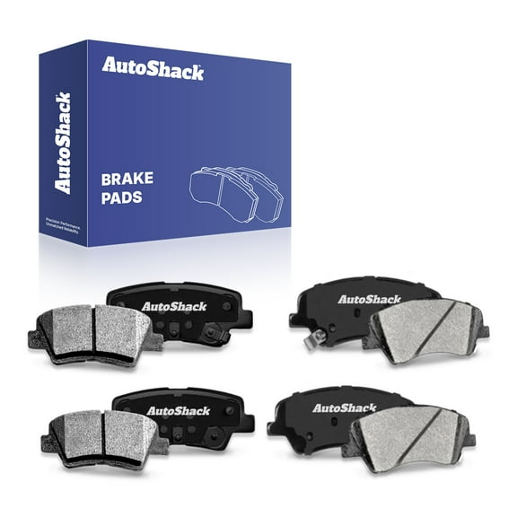AutoShack Front & Rear Ceramic Brake Pad Set for Kia & Hyundai, Rio 2018-2023 Accent 2018-2022, FWD L4 1.6L
