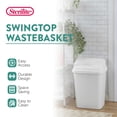 thumbnail image 2 of Sterilite 7.8 Gallon SwingTop Kitchen Wastebasket Trash Can, White (6 Pack), 2 of 10