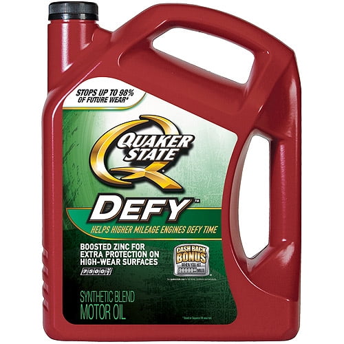 Quaker State High Mileage 10W30 Synthetic Blend Motor Oil, 5 Quart
