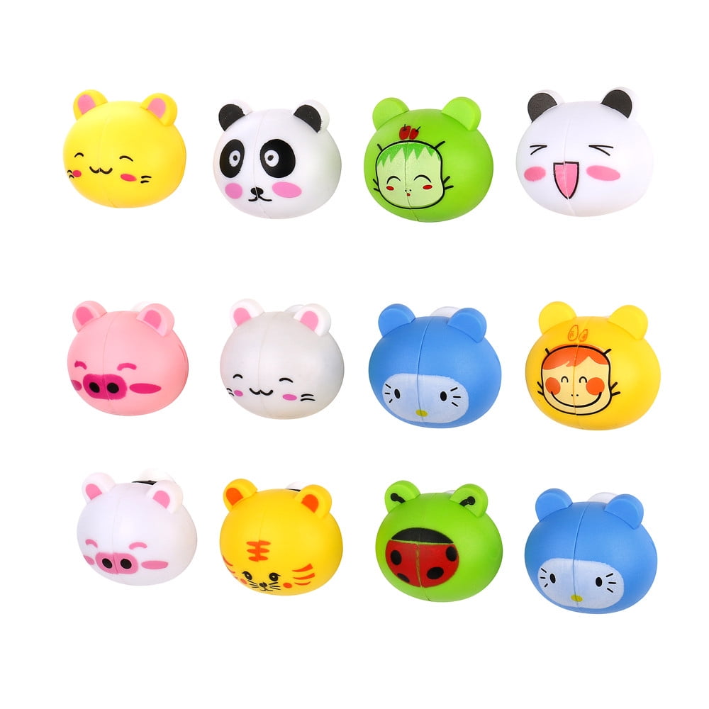 Cute Various Cartoon Animal Head Toothbrush Holder stand with Wall Suction Cup 