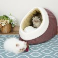 thumbnail image 5 of SUSSEXHOME Pets 13.8 x 17.7 x 13.8 Inches Washable Dog Bed for Small Dogs - Cozy Pet Tent Design Plush Dog Cave Bed - Semi Covered Hooded Cat Bed - ROSE, 5 of 7