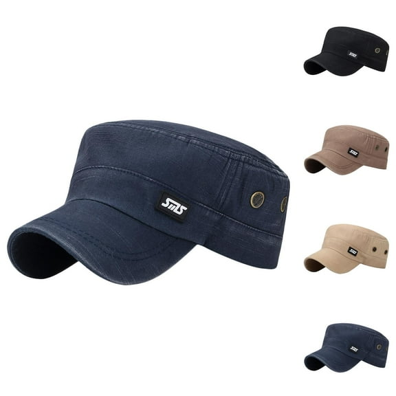 Hats for Men Vintage Embroidered Baseball Cap Outdoor Sun Protection Baseball Hat for Men Adjustable Streetwear Snapback Retro Dad Hat for Travel Golf