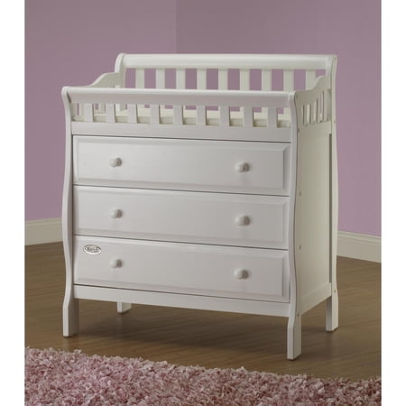 Changing Table Dresser - 3 Drawer Baby Chest - Nursery Storage Organizer - Modern Design