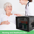 thumbnail image 2 of Medicine Lock Box, Cell Phone Lock Box Lockable Storage Box, Refrigerator Food Lock Box Tablet Storage Cabinet,Black, 2 of 5