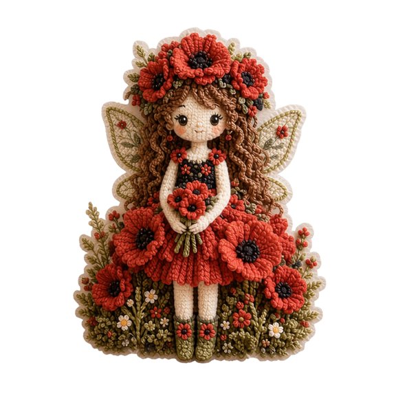 3D Fabric Poke Art Kit, DIY Doll Making Kit, Beginner-Friendly No-Sew Craft with Fabric Pieces & Poke Tool, Decorative Art Doll for Adults, Shelf & Desk Display