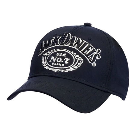 Jack Daniels Men's Old #7 Performance Baseball Ball Cap Hat Black/White JD77-117