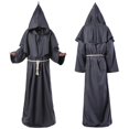 thumbnail image 1 of Capa con capucha Medieval para Halloween para hombres, disfraz de Doctor de la peste, máscara, sombrero, Cosplay, Steampunk, sacerdote, Horror, mago, 1 of 4