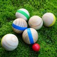 thumbnail image 1 of SWETRACE 7Pcs Bocce for Kids Wood Random Color for Fun in Summer, 1 of 8