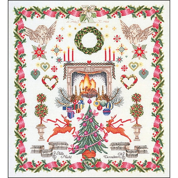 Christmas Design On Aida Counted Cross Stitch Kit, 23.5 Christmas Design On Aida Counted Cross Stitch Kit, 23.5