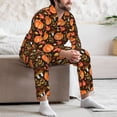 thumbnail image 7 of Sikiie Autumn Pumpkin Mens Pajama Set, Soft Warm Long Sleeve Sleepwear, Cozy Button-Down Pjs for Men-Large, 7 of 7