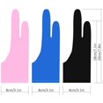 thumbnail image 3 of 3 guantes de artista para dibujar en tabletas gráficas, tamaño clásico, azul, rosa y negro. Rojo Verde, 3 of 5