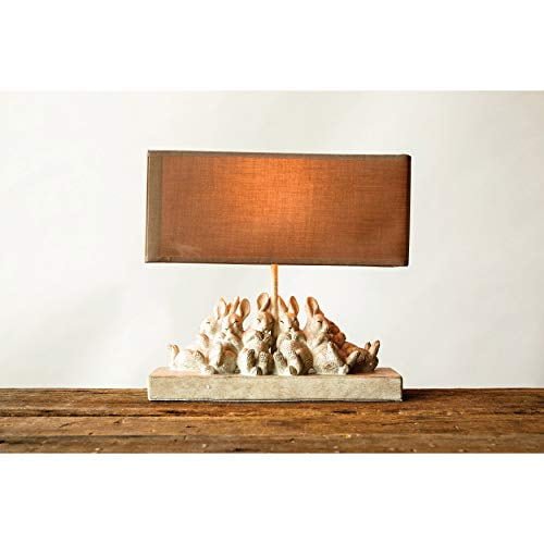 Creative Co-op Owl Lamp with Shade 13 H Brown