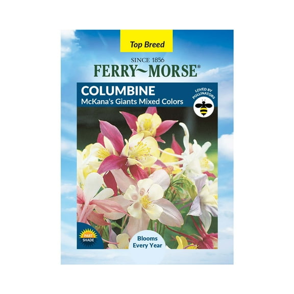 Ferry-Morse 100MG Columbine McKana's Giants Mixed Colors Perennial Flower Seeds, Full Sun