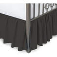 thumbnail image 1 of 100% Egyptian Cotton 800 Thread Count Hotel Quality Dust Ruffle Bed Skirt, 21" Inch Drop Length Ruffle Bed Skirt, Twin Size (39" x 75") Inch, Dark Grey Solid, 1 of 5