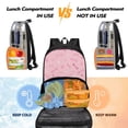 thumbnail image 4 of FOR U DESIGNS Adorable Lunch Backpack for Women Girls Elementary Middle School Bookbag with Lunch Bag Outdoor Daily Daypack Corgi Dog Paw School Bag, Pink, 4 of 7