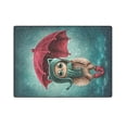 thumbnail image 3 of CADecor Owl with Umbrella Throw Blanket Bed Sofa Blanket 58x80 inches, 3 of 3