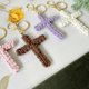 thumbnail image 4 of Christian Faith Keychain Crosses Carabiner Clip Handcraft Cotton Gift for Men Women Multicolor, 4 of 4