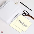 thumbnail image 3 of Tarjetas de notas en forma de S con estampado superfino, 50 unidades, color crema, 11,4 x 15 cm, 3 of 4