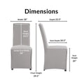 thumbnail image 6 of Millwork Holdings,. Co Inc Finch Grayson Slipcover Dining Chair, Set of 2 Light Gray, 6 of 9