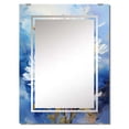 thumbnail image 2 of Designart "Bouquet of Delicate Dandelions Against Blue" Dandelion Oversized Wall Mirror - Traditional Floral Bedroom Wall Mirror Large - Multiple Color Options, 2 of 6