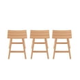 thumbnail image 5 of WestinTrends Malibu HDPE Outdoor Patio 29" Bar Stool Saddle Seat (Set of 3), Teak, 5 of 11
