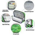thumbnail image 4 of Standing Pencil Case with Base Large Capacity Stationery Pouch Pen Bag with Zipper for Women Men Green Ink Splatter Pattern, 4 of 7
